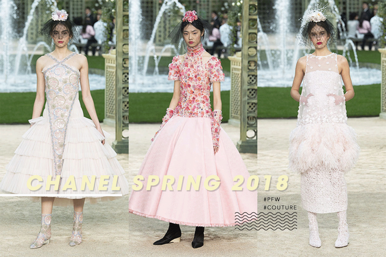 #PFW Chanel 2018 春夏高訂系列：走入浪漫巴黎花園， 60+ 造型足本睇！