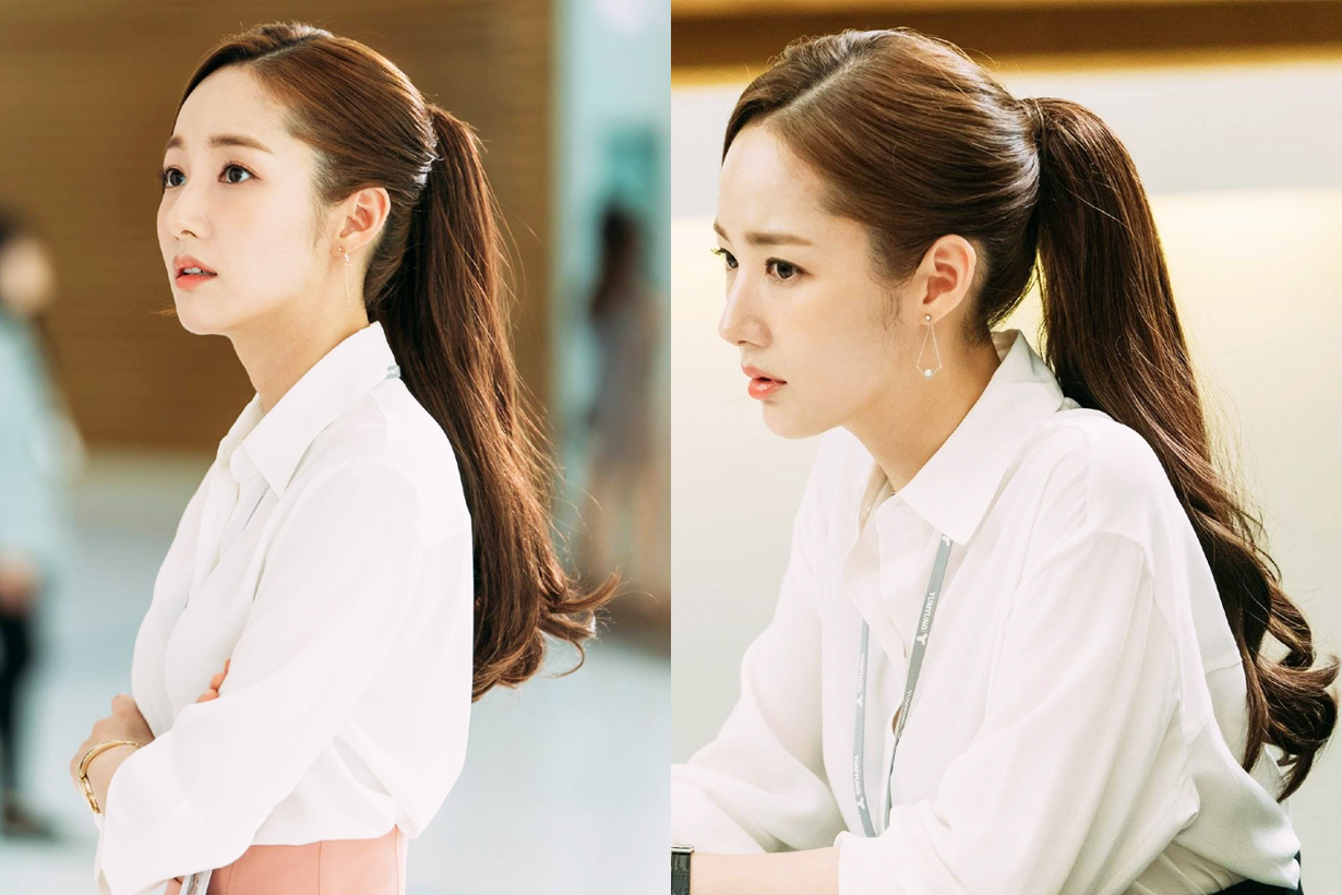 Whats Wrong With Secretary Kim Park Min-young Park Seo Jun Korean Drama Ponytail hairstyles tips k beauty