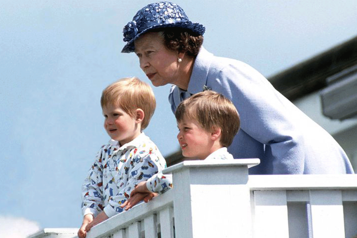 Queen Elizabeth II Grandchilden Prince William Prince Harry