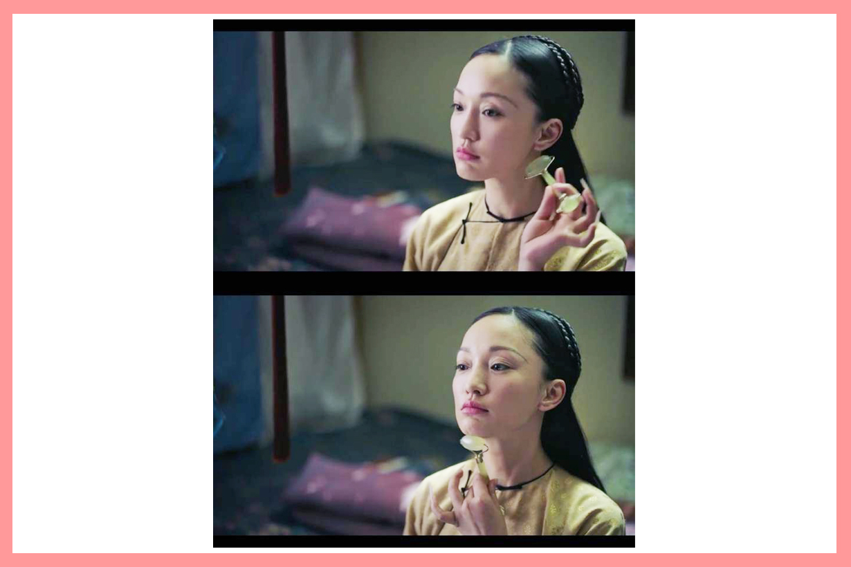 Ruyi's Royal Love in the Palace Ru Yi Zhuan Zhou Xun Jade Facial Roller Herbivore Face Massage Traditional Chinese Skincare 