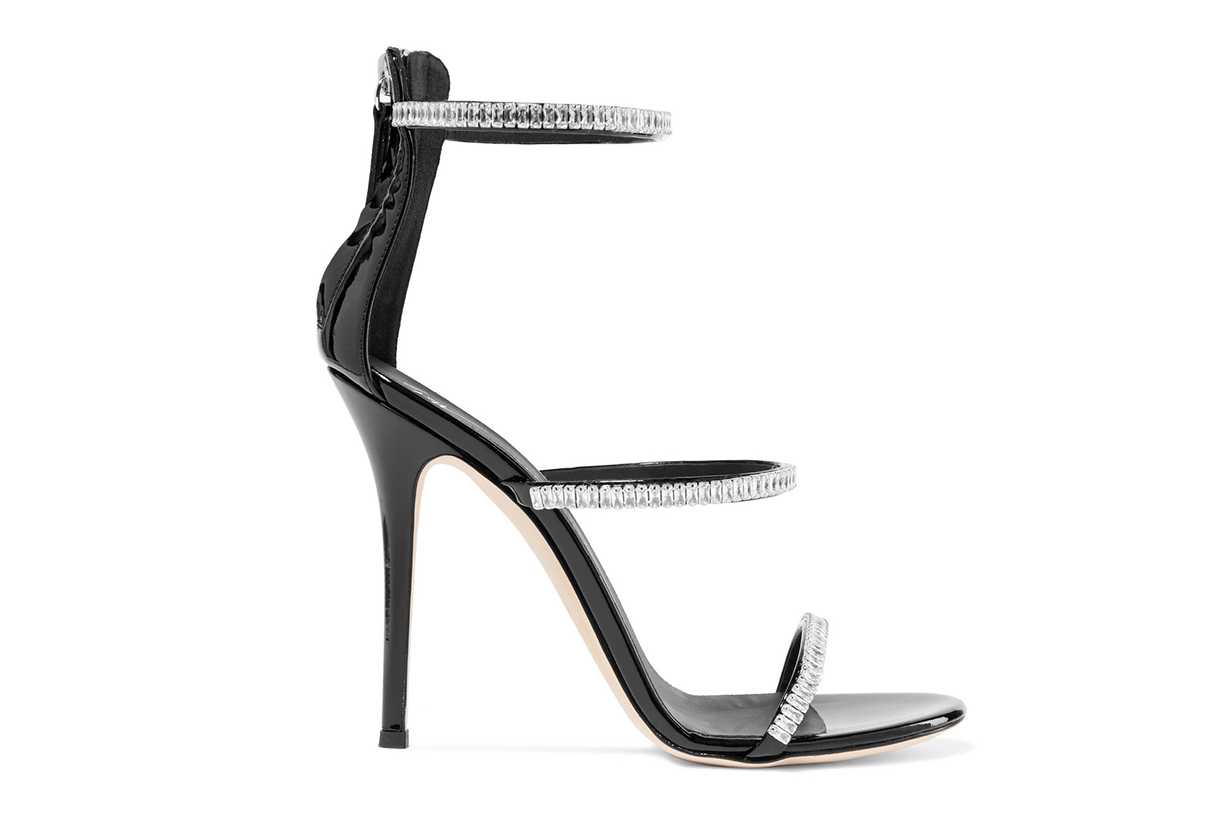 Harmony crystal-embellished patent-leather sandals