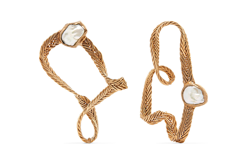 STVDIO Martine gold-tone pearl earrings