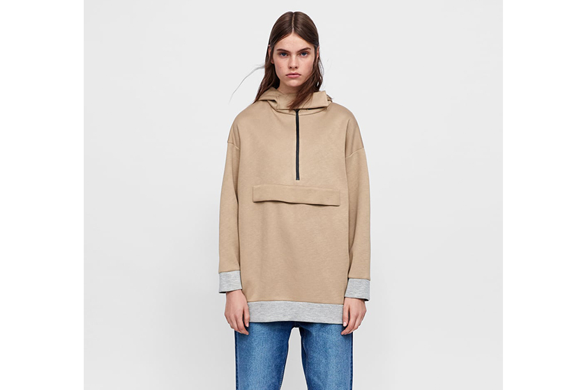 Zara Oversized Hooded Sweatshirt