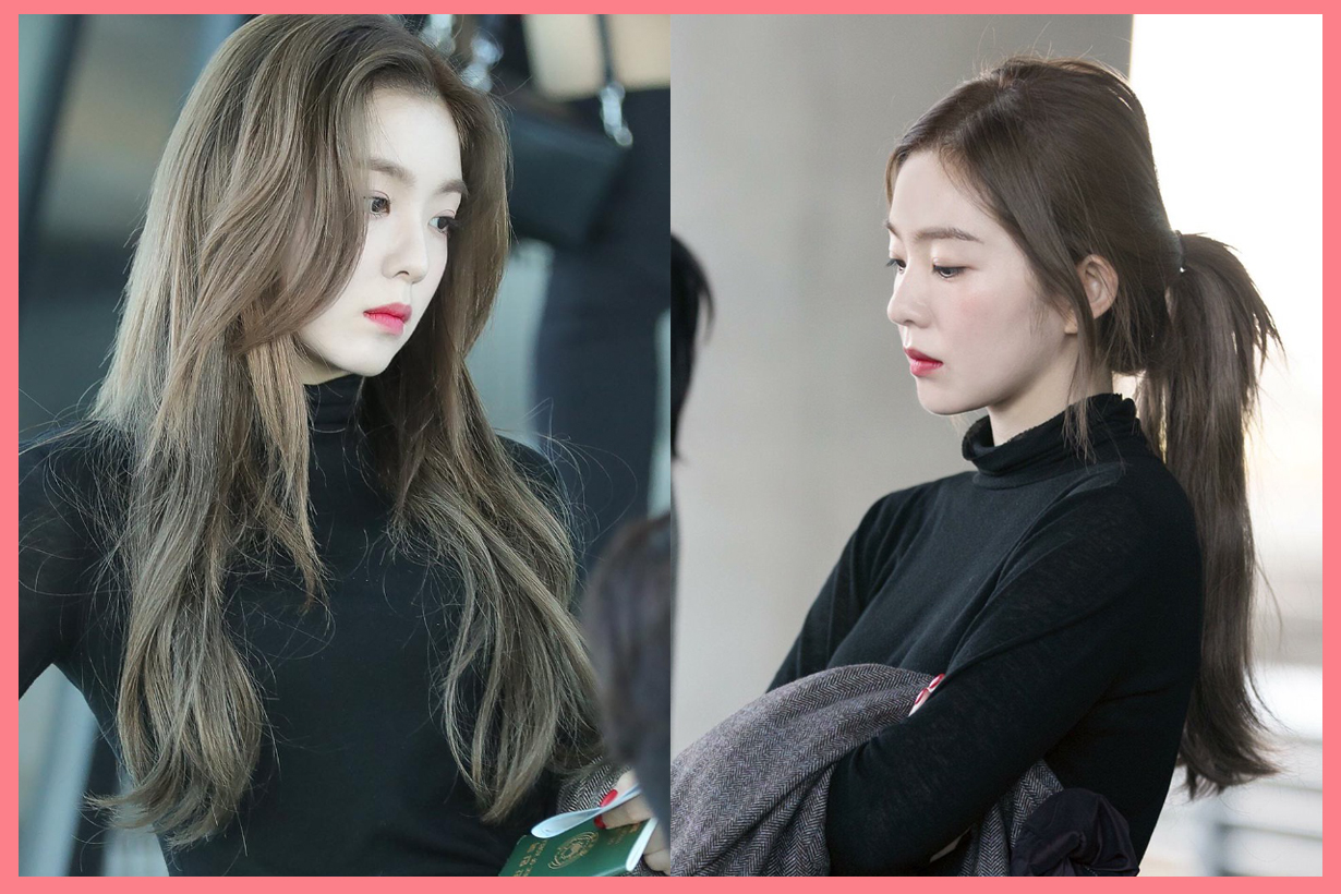 Red Velvet Irene non photoshopped no filter airport fashion photo skincare skin condition korean girls skincare routine k pop korean celebrities idols