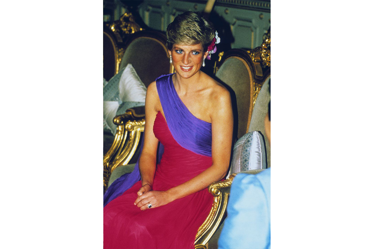 Princess Diana Thailand Purple Red Outfits