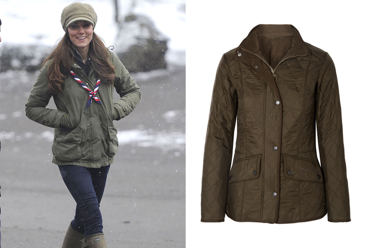 Kate Middleton Barbour Cavalry Quilted Shell Jacket