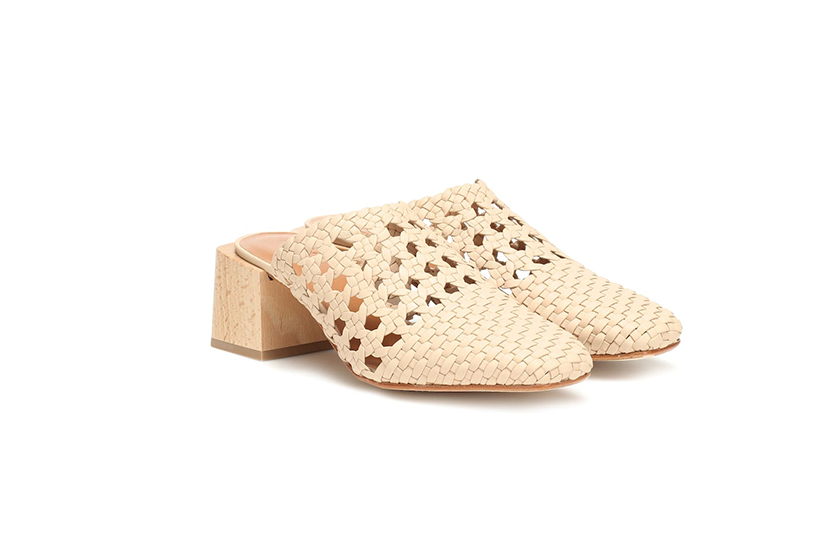 LOQ Ines Woven Leather Mules