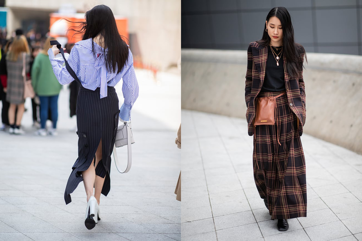 Plaid Suit Shirt Dress Korean Girl Street Style