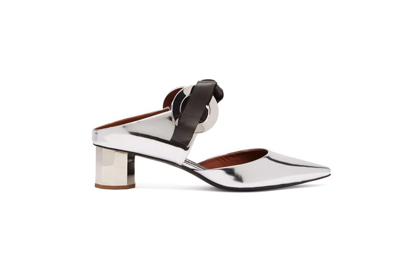 Proenza Schouler Spectra Tie-Front Leather Mules