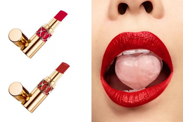 YSL Beauty New Red Lip Stick Color Tatouage Couture Rouge Volupté Shine