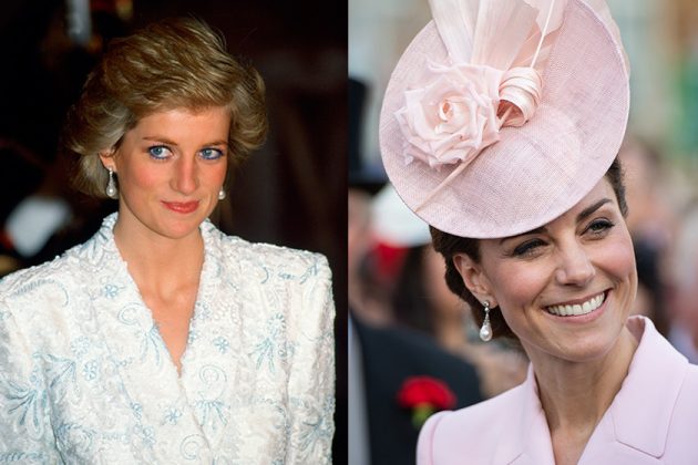Kate Middleton Princess Diana same pearl drop earrings garden party