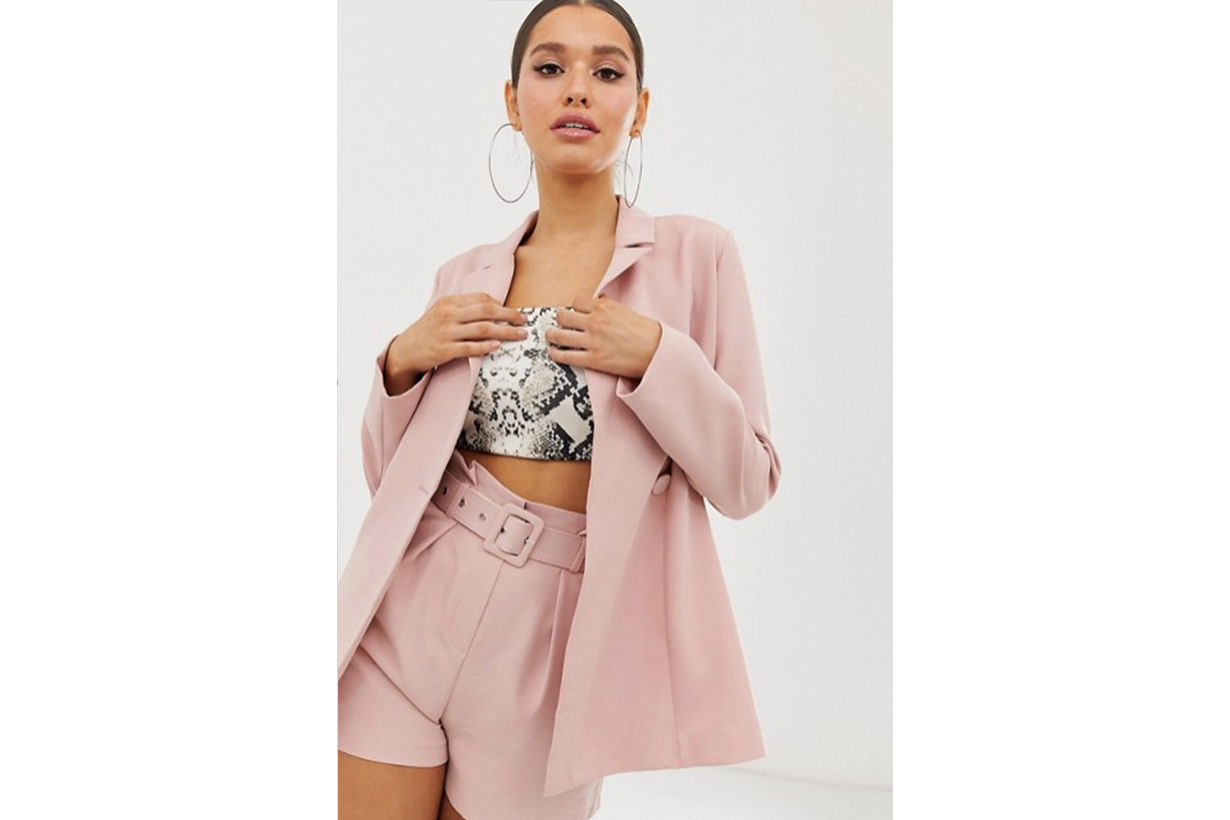 Outrageous Fortune Double Breasted Blazer in Pink
