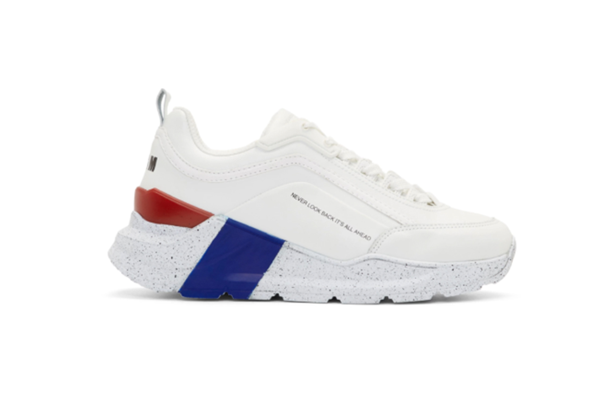 MSGM White Chunky Sole Sneakers