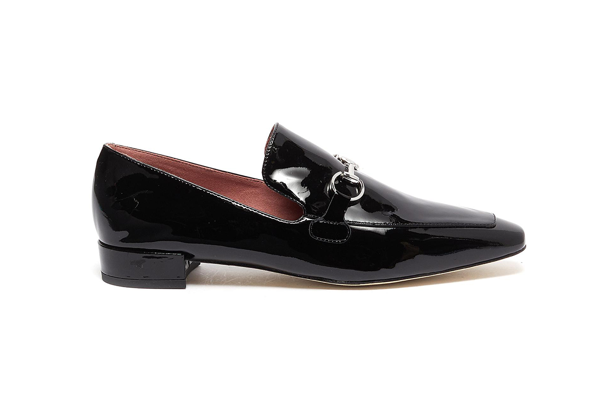 Pedder Red 'ZACK' Horsebit Patent Leather Loafers