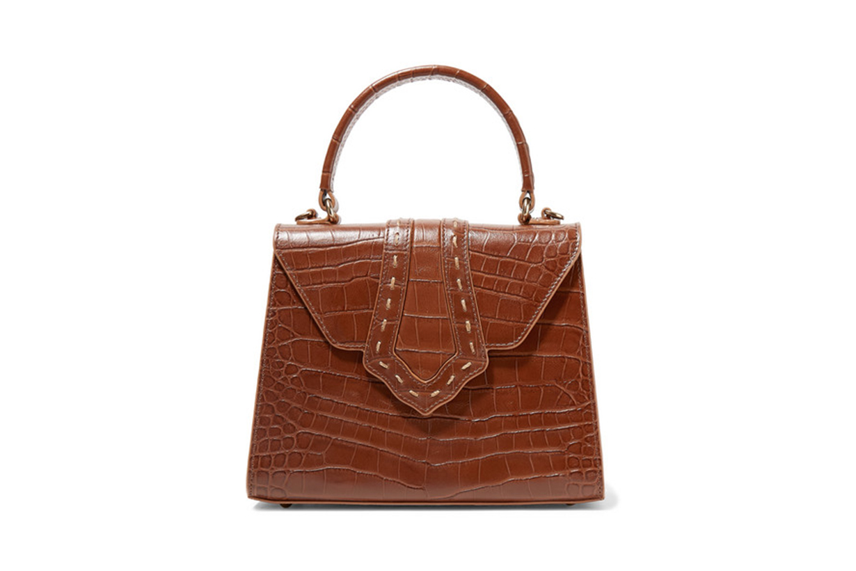 Fey Croc-Effect Leather Tote