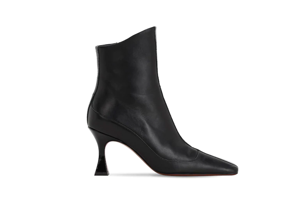 80MM Leather Ankle Boots