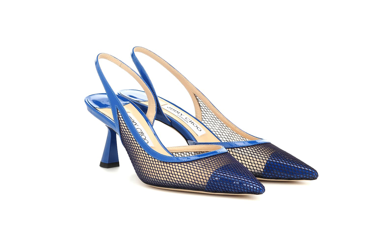 Jimmy Choo Fetto 65 Mesh and Leather Pumps