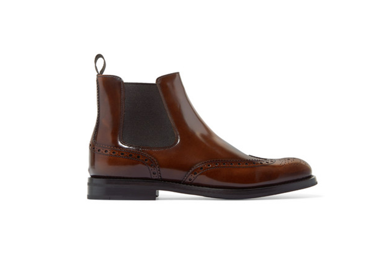 Ketsby Glossed-Leather Chelsea Boots