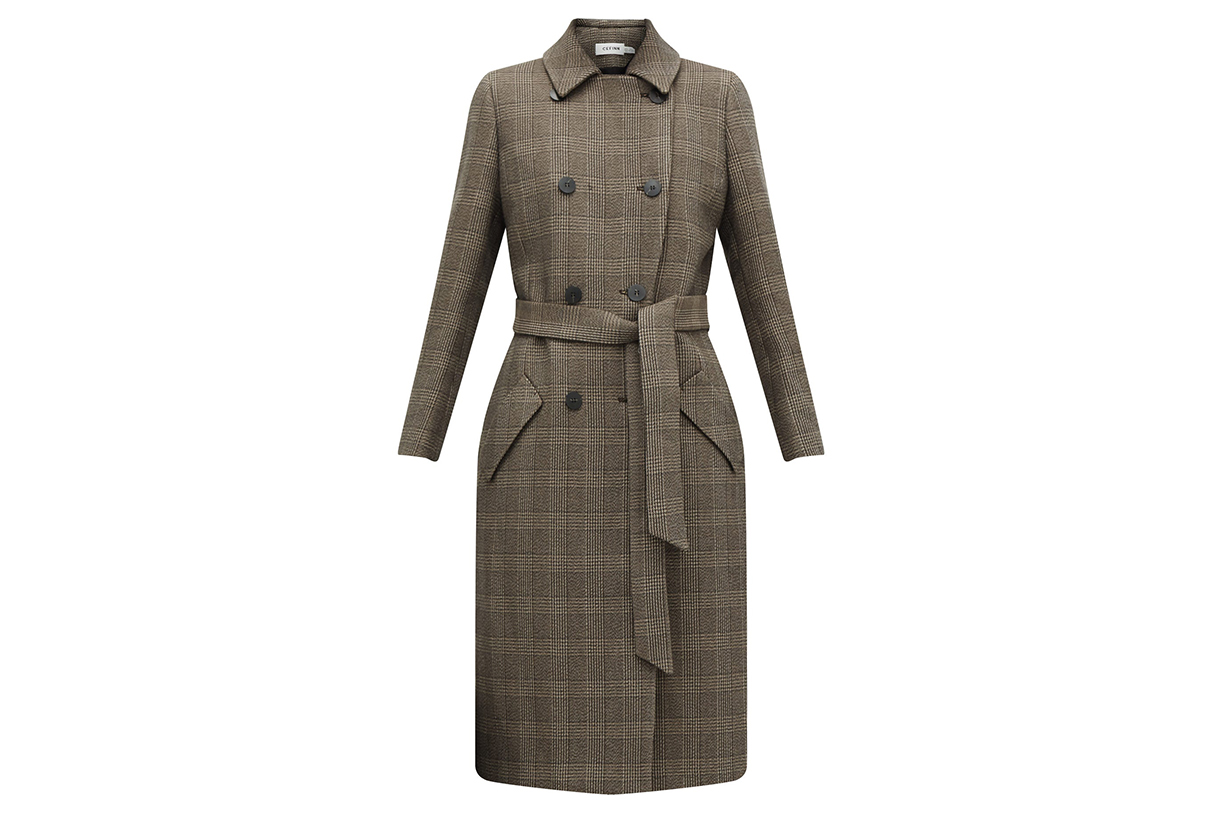 Sullivan Checked Double-Breasted Cotton-Blend Coat
