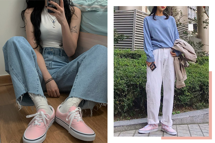 想入手球鞋的你必須關注：現在韓國女生都在穿這雙淡粉色 Vans 鞋！