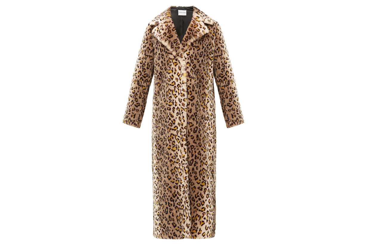 Alena Leopard Print Faux-fur Coat