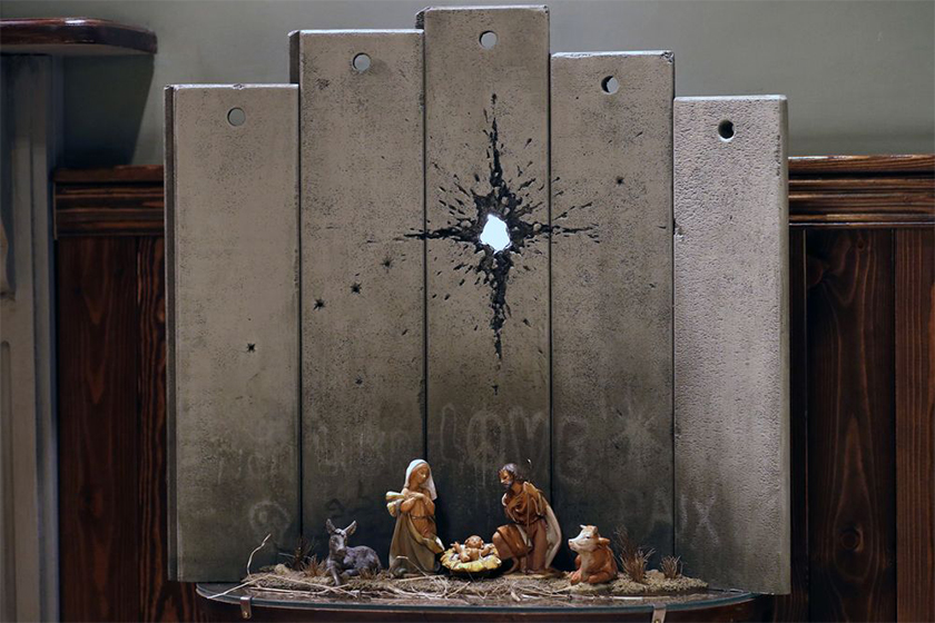 重建聖景！Banksy 新作《Scar of Bethlehem》賦予耶穌誕生一個新意義！