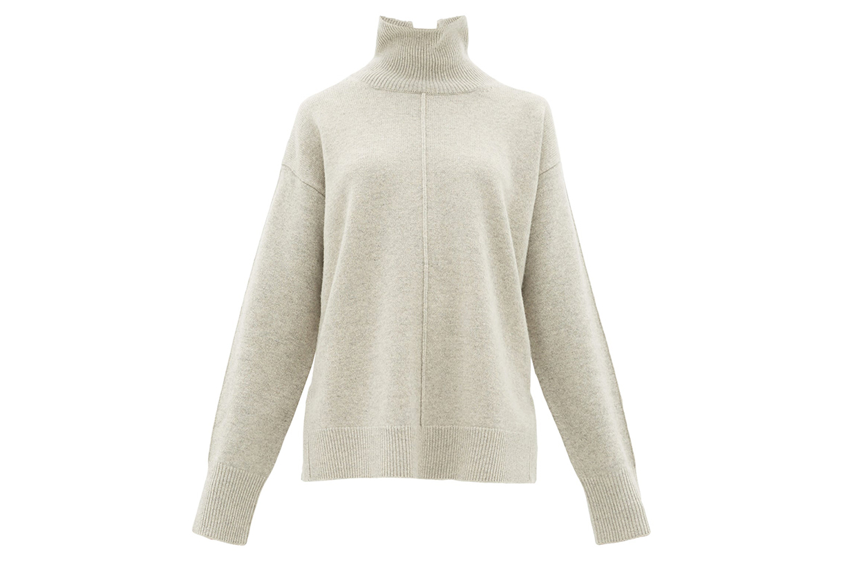 Roll-neck Oversized Wool Sweater