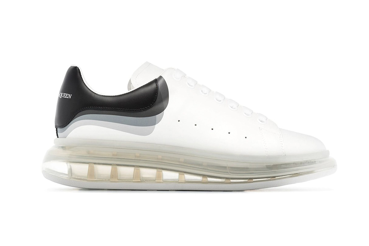 Alexander McQueen White Clear Sole Oversized Sneakers