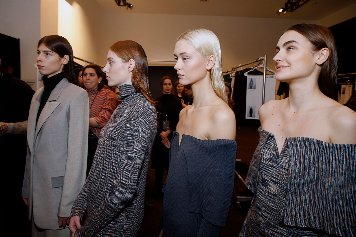 Models backstage for the Bevza fashion show during February 2020 - New York Fashion Week: The Shows at Gallery II at Spring Studios on February 09, 2020 in New York City. 