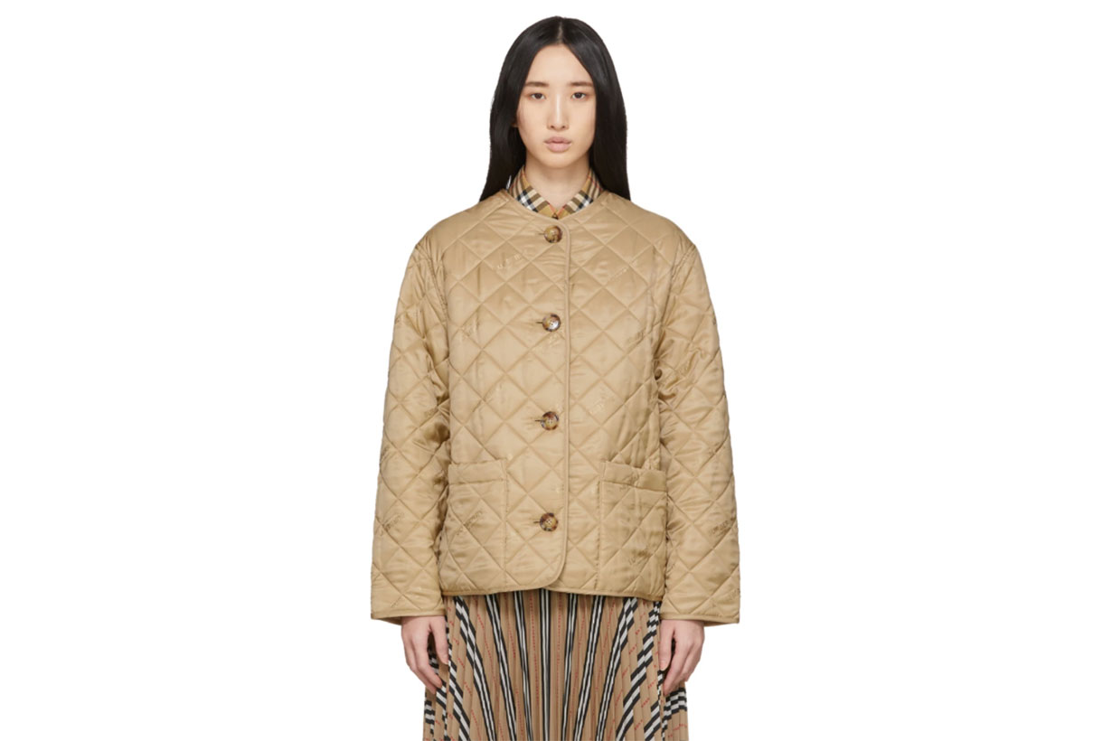 Burberry Beige Quilted Bardsey Jacket