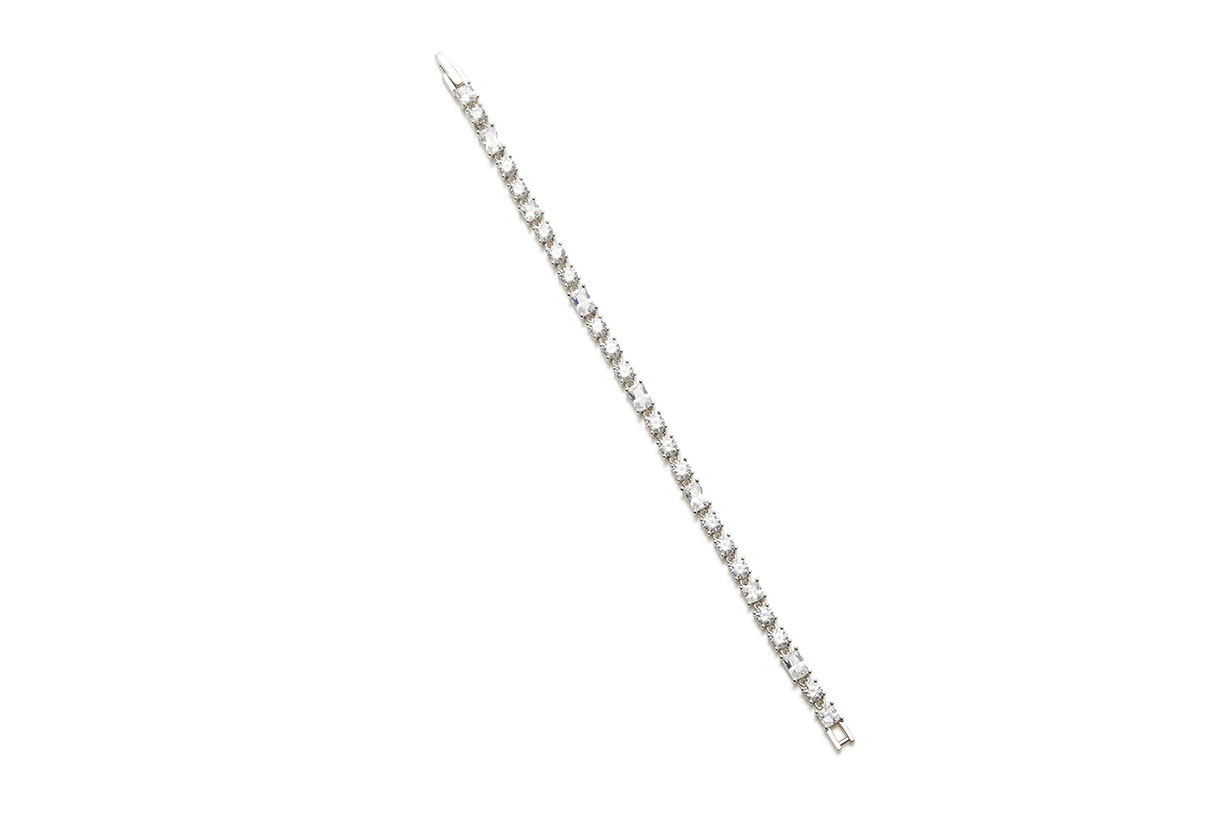 Monarch Deco Rhodium-Plated Crystal Bracelet