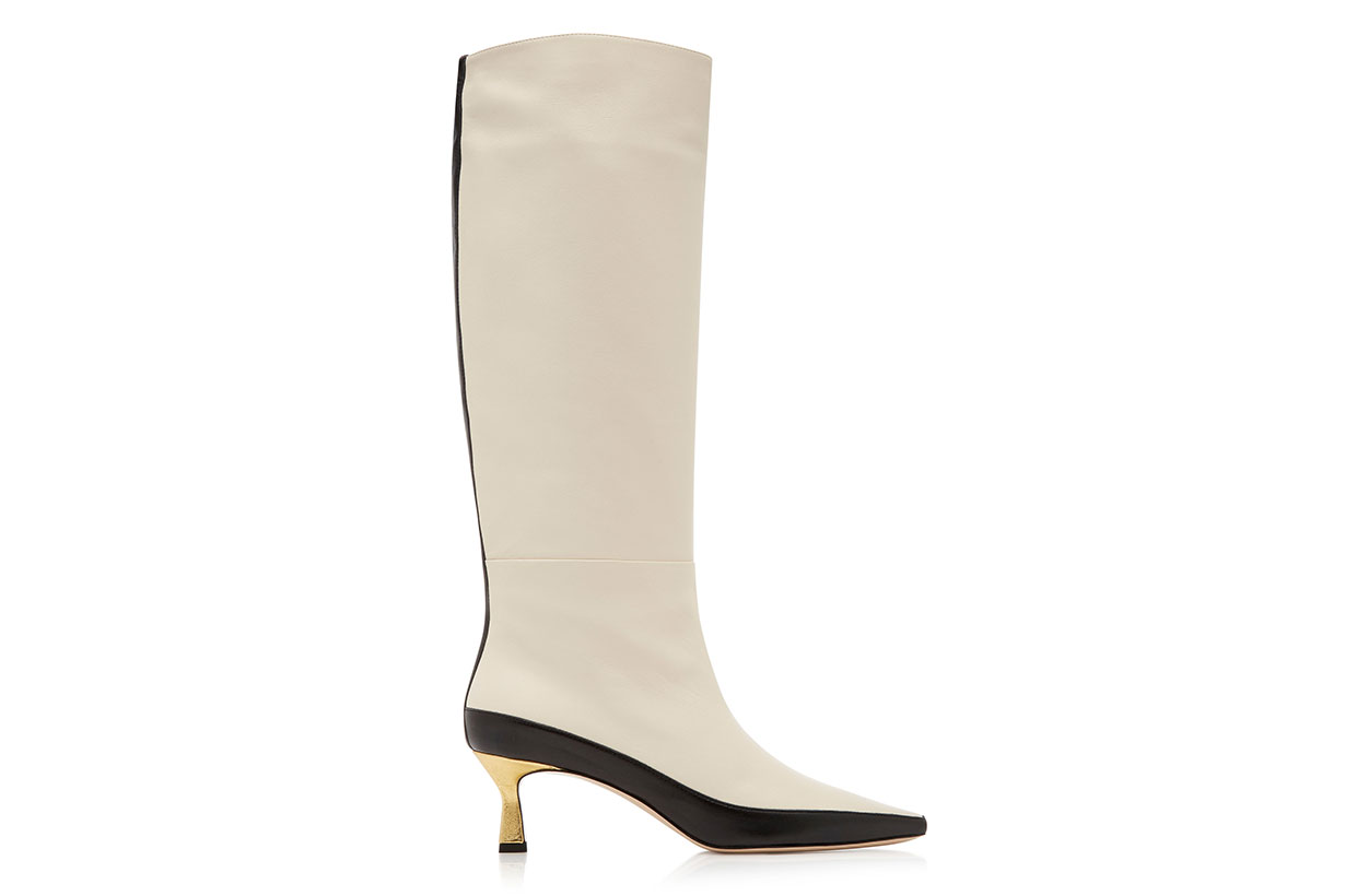 Wandler Bente Two-Tone Leather Knee Boots