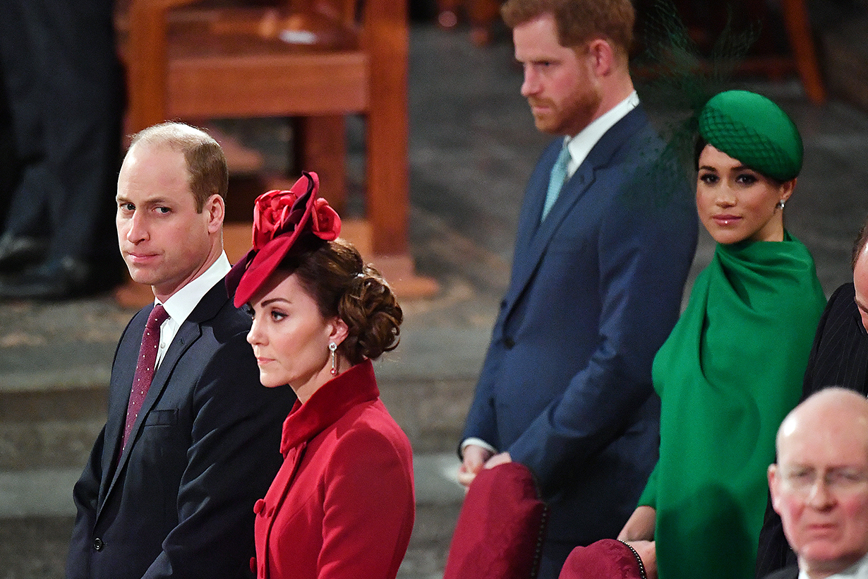  Kate Middleton Duchess of Cambridge Meghan Markle Duchess of Sussex Prince William Prince Harry Queen Elizabeth II  Commonwealth Day services at Westminster Abbey 2020 Last royal service British Royal Family 