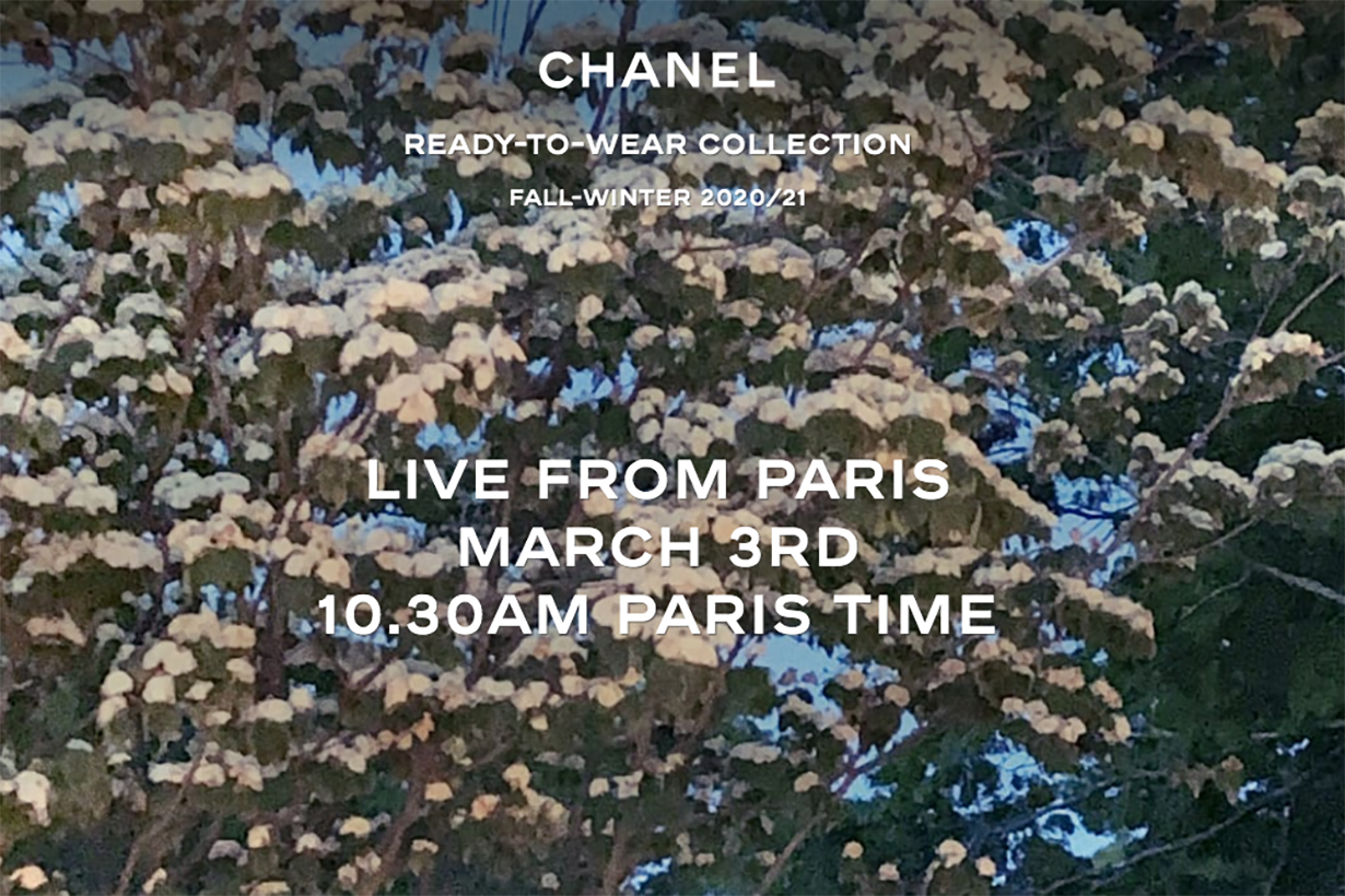 Chanel 2020 FW Fashion Show Live Stream