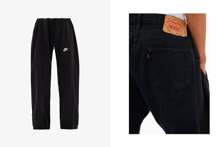 Bless 推出將Nike 棉褲與Levi's 牛仔褲結合，一件褲子兩種造型設計！