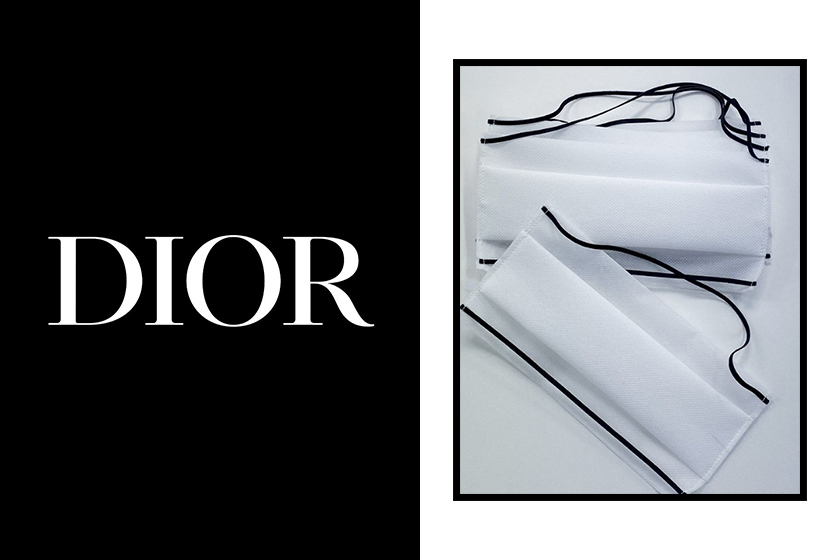 最奢華的口罩：Dior 生產的口罩曝光，黑白極簡設計滲出品牌風格！