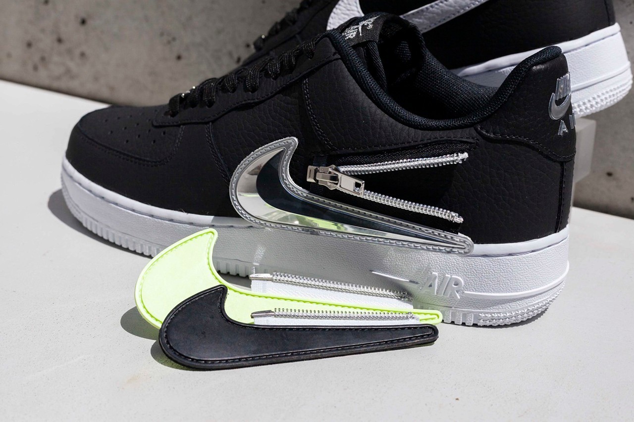 nike air force 1 07 premium zip swoosh pack sneakers customizable release