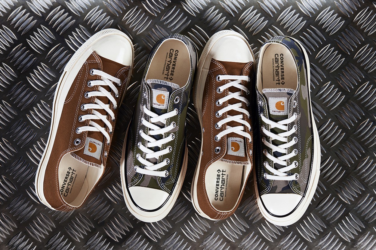 carhartt wip converse chuck 70 low release restock sneakers collaboration shoes
