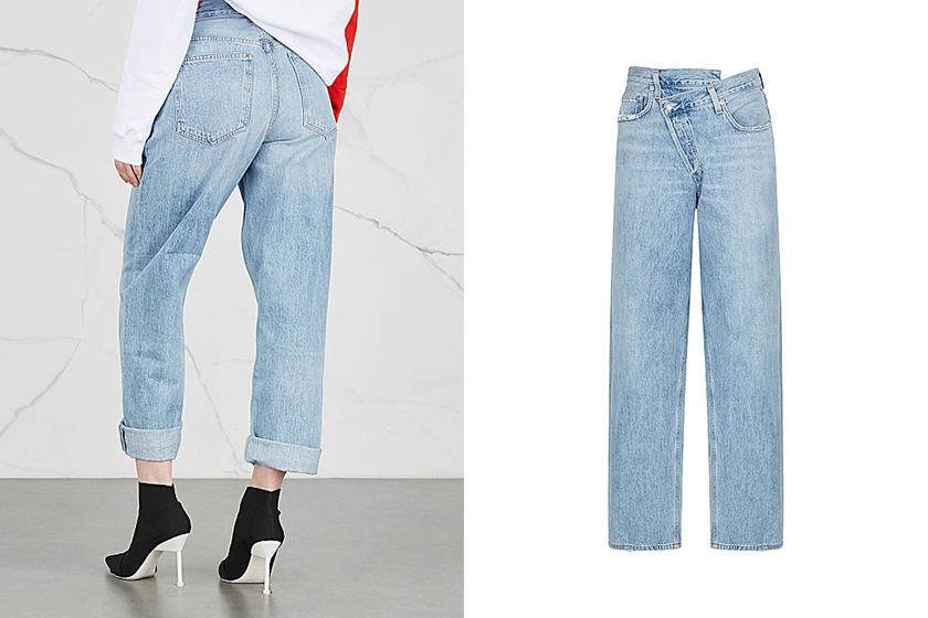 Jeans Denim RAG & BONE Cate light blue slim-leg jeans AGOLDE straight-leg jeans wide-leg jeans Vetements