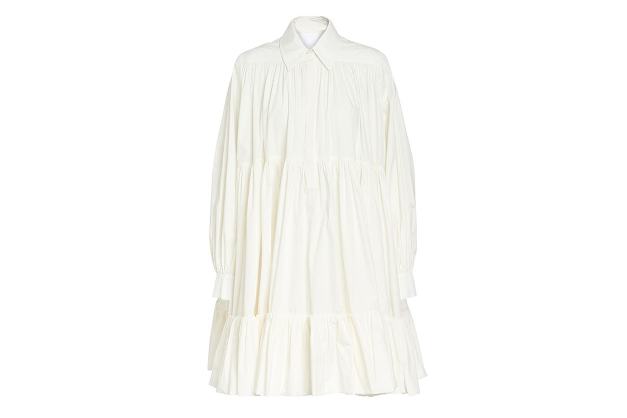 H M 這件平價白色洋裝 低調又仙氣的質感單品