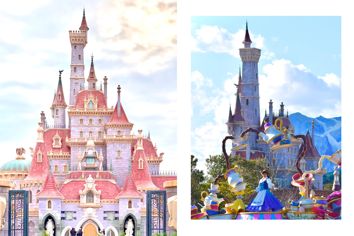 休園 80 多天... 東京迪士尼《美女與野獸》園區落成，還原了卡通裡浪漫的粉色城堡！