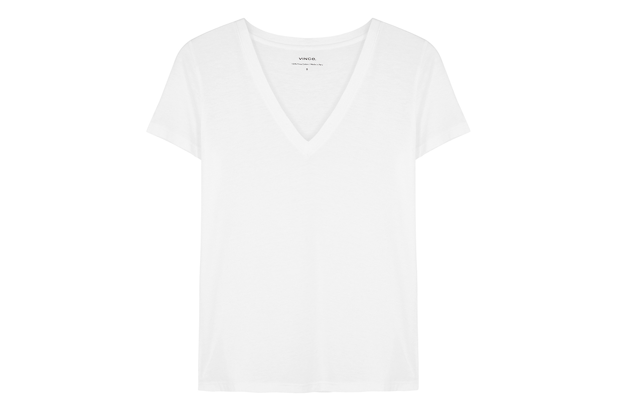 VINCE White Pima cotton T-shirt
