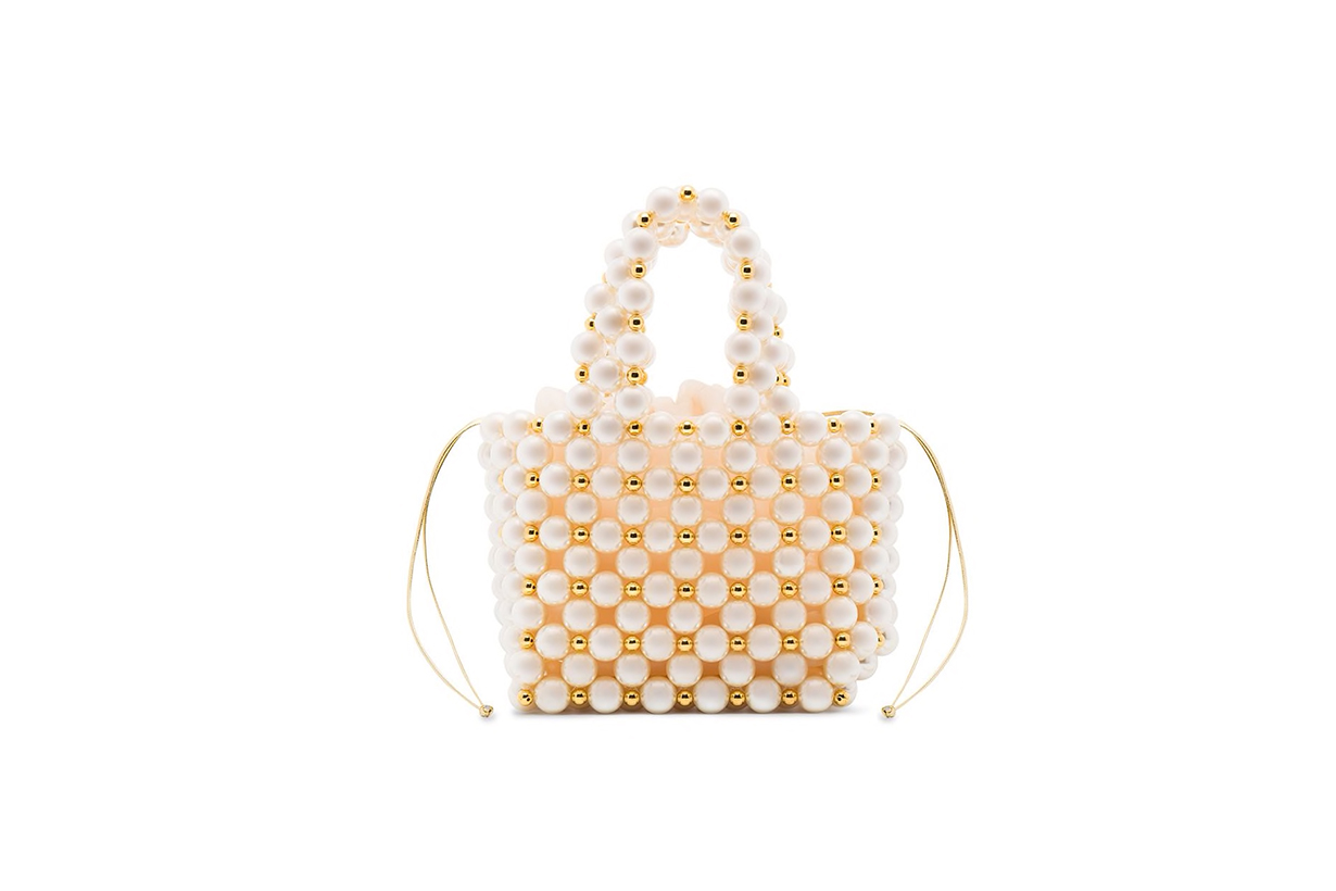 Mango beaded bag pearl handbags shopping