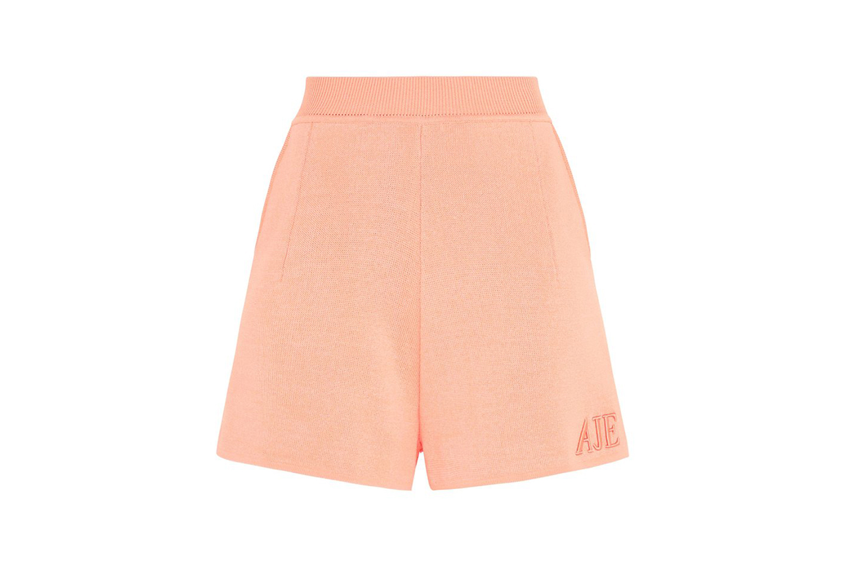 Aje Lucia Logo Embroidered Shorts