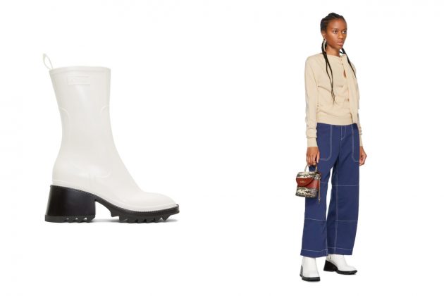 chloe ssense rain boots zipper summer stylish