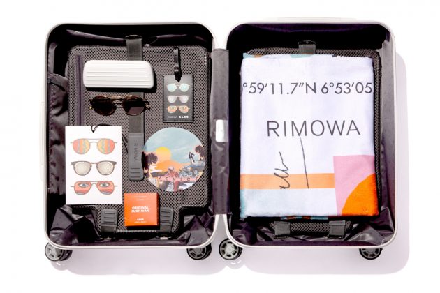 rimowa GLCO collabration cabin suircase sunglasses package