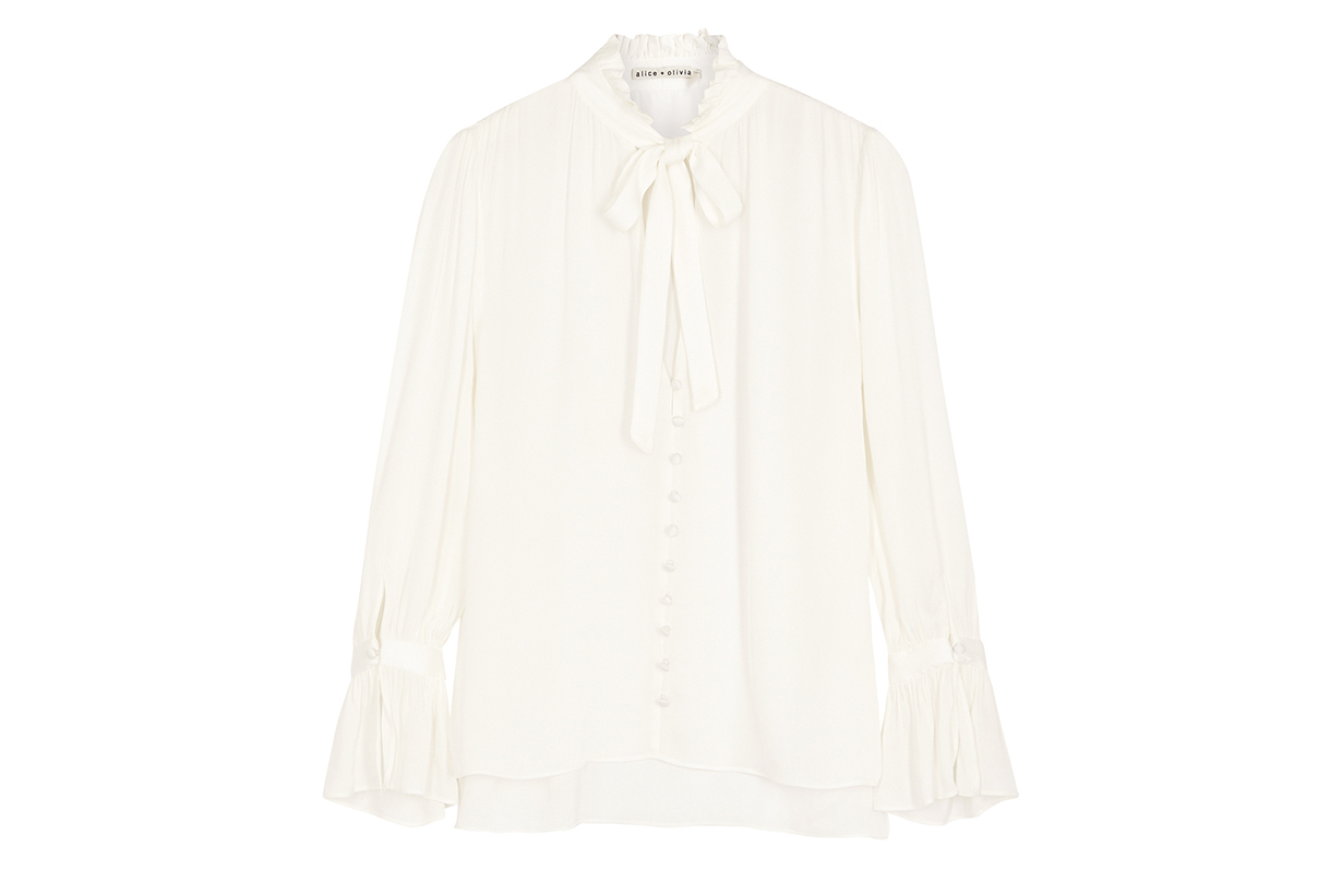 ALICE + OLIVIA Reilly ruffle-trimmed georgette blouse