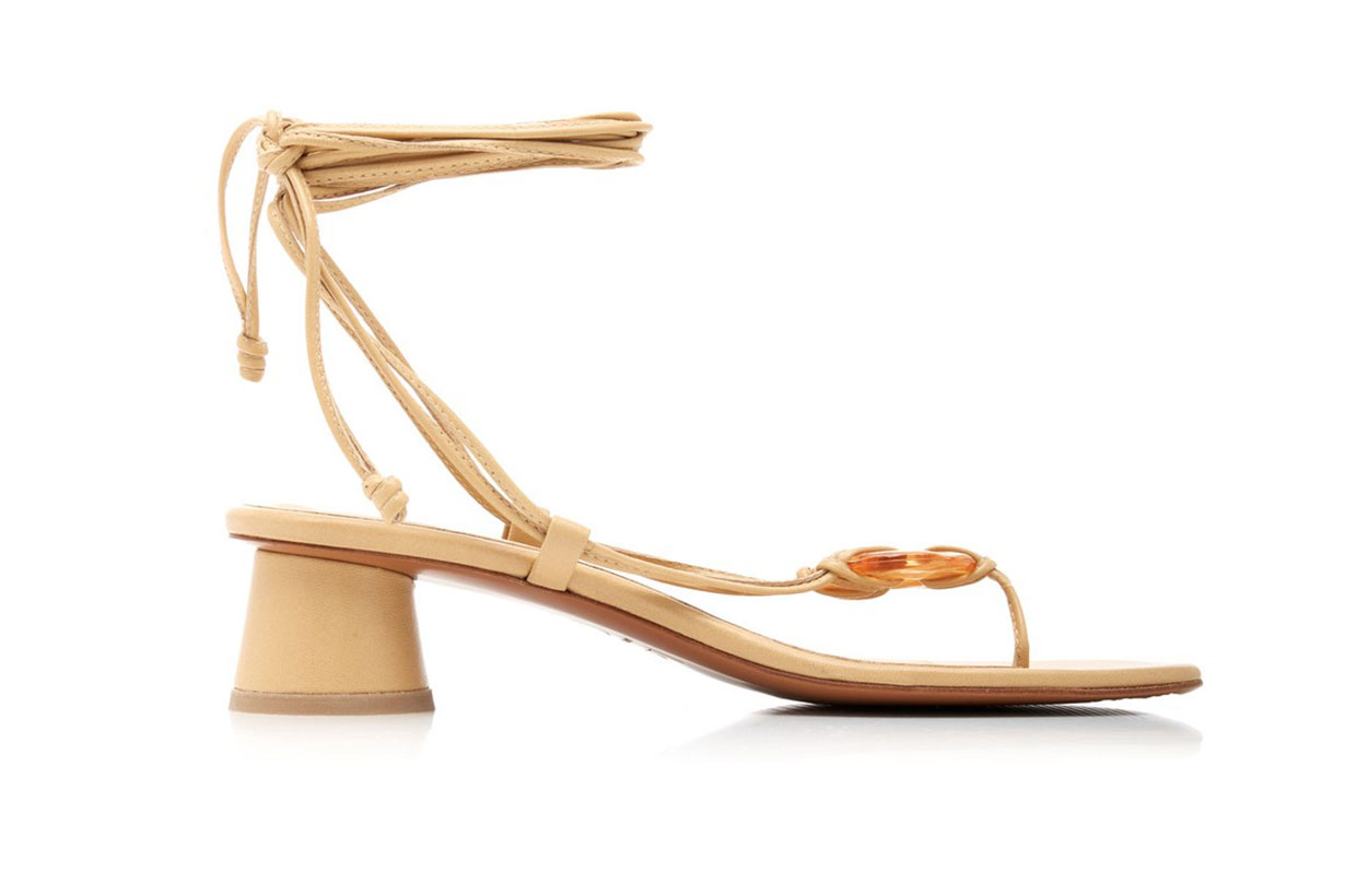 Cala Leather Lace-Up Sandals
