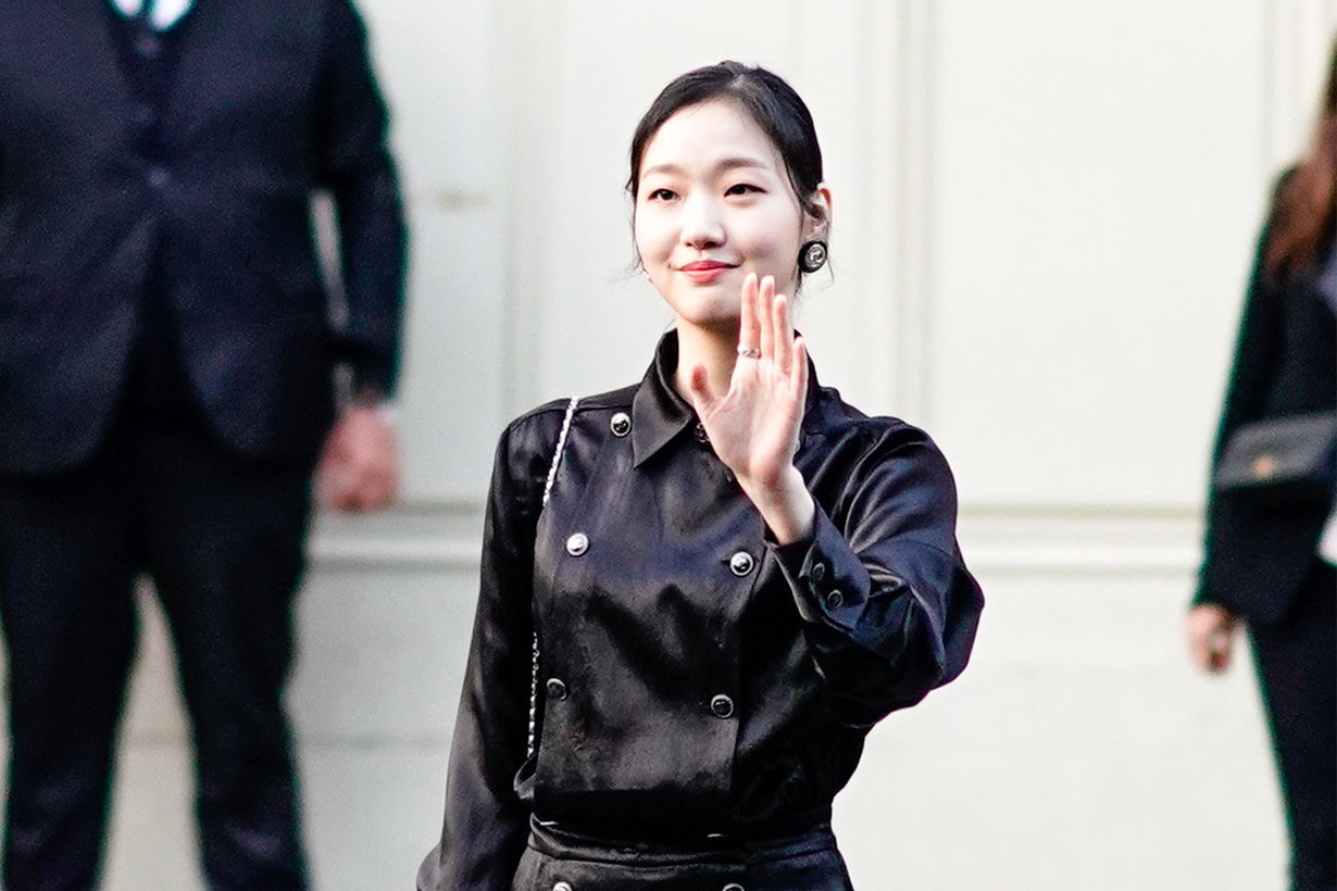 Kim Go Eun wears a black outfit, outside the Chanel Cruise 2018/2019 Collection, at Le Grand Palais on May 03, 2018 in Paris, France.