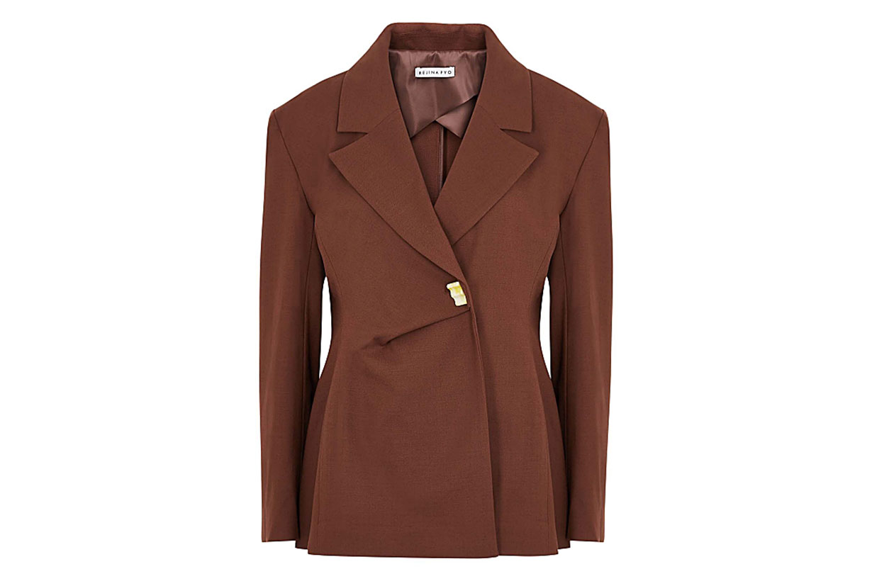 REJINA PYO  Jodie brown wool-blend blazer